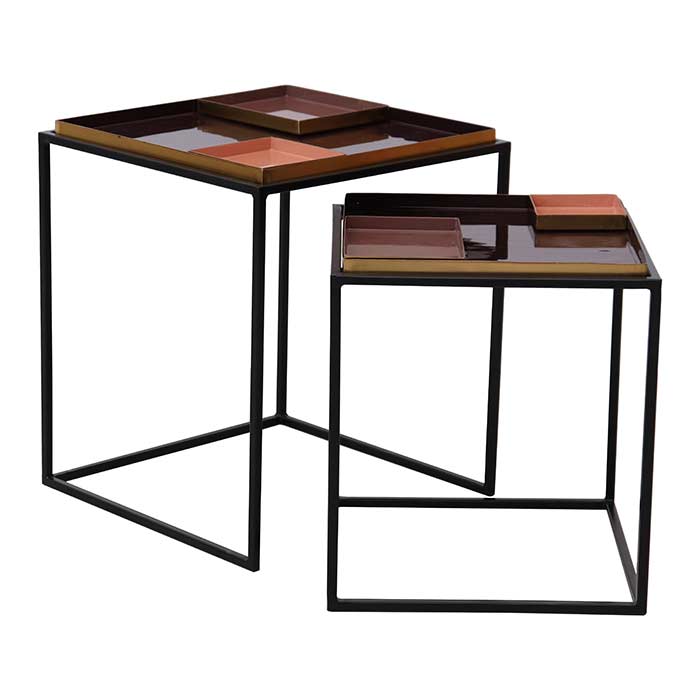 Brown Tone Coffee Tables - Set 2