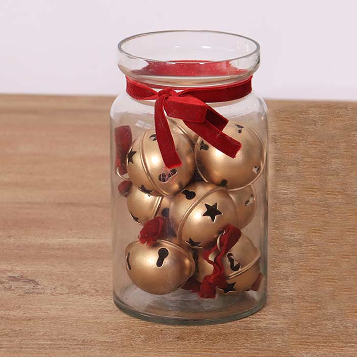 Barattolo con 9 Campanelle Velluto Red