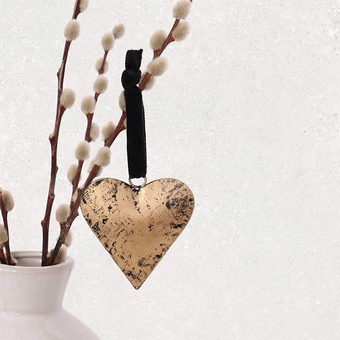 Gold Glamour Heart Decoration - S