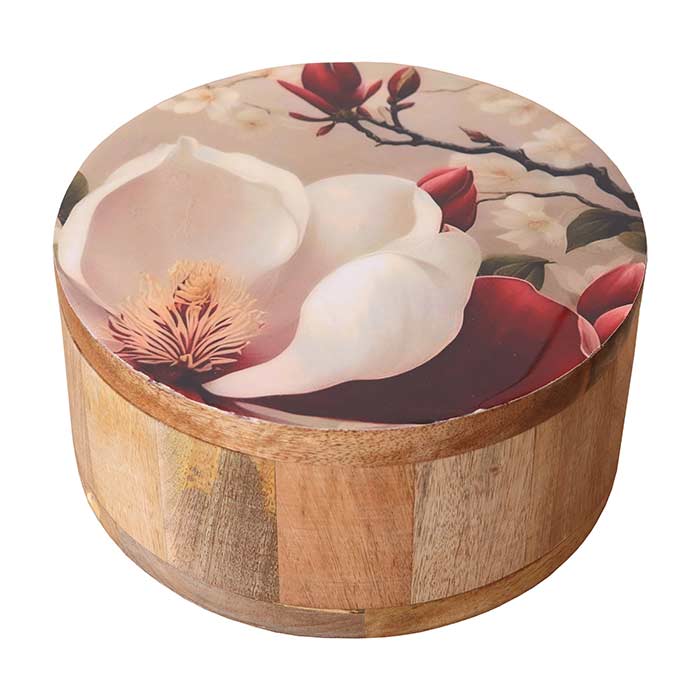 Scatola Tonda Magnolia Tree