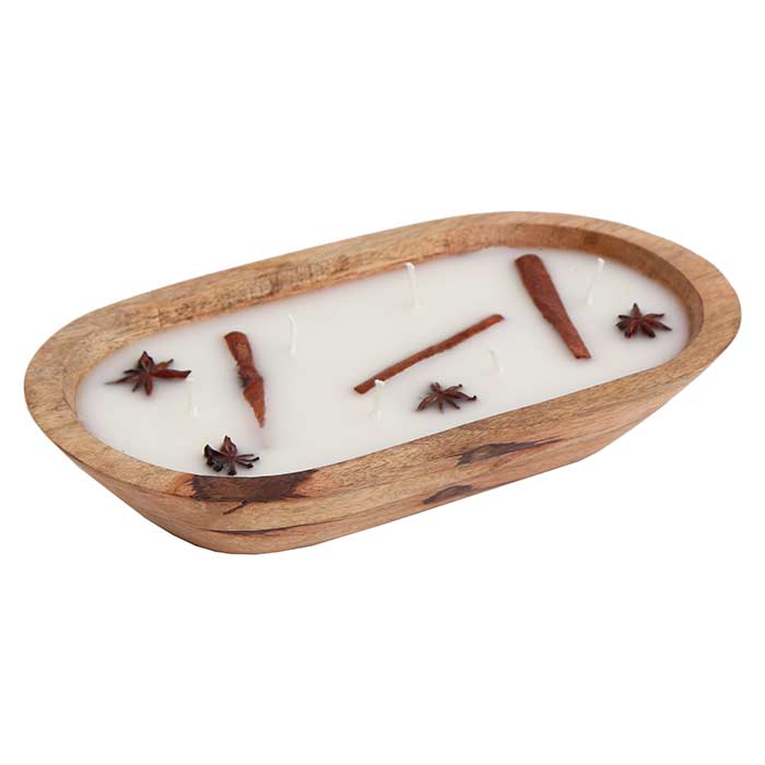 Farm Oval Container with Wax Orange/Cinnamon