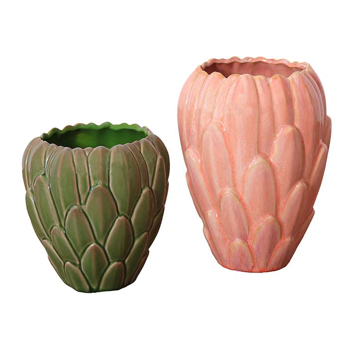 Vasi Printemps Pink/Green - Set 2