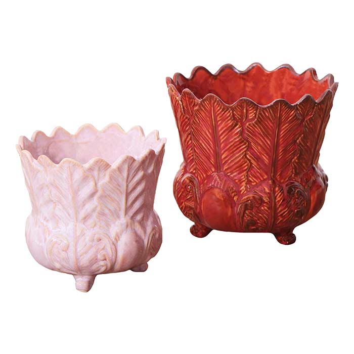 Vasi Secret Garden Red/Light Pink - Set 2