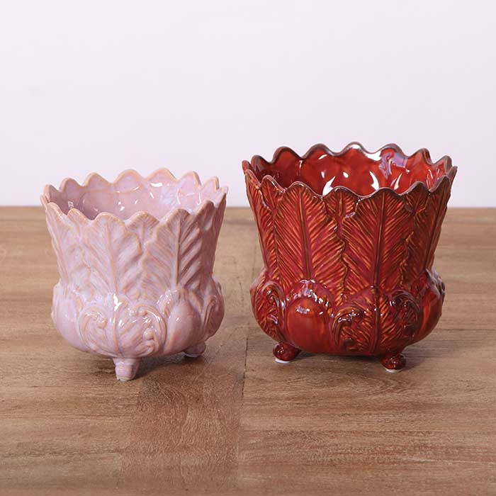 Vasi Secret Garden Red/Light Pink - Set 2