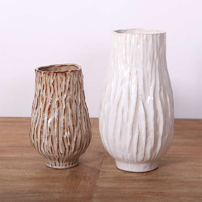 Vasi Sibilla White/Cream - Set 2