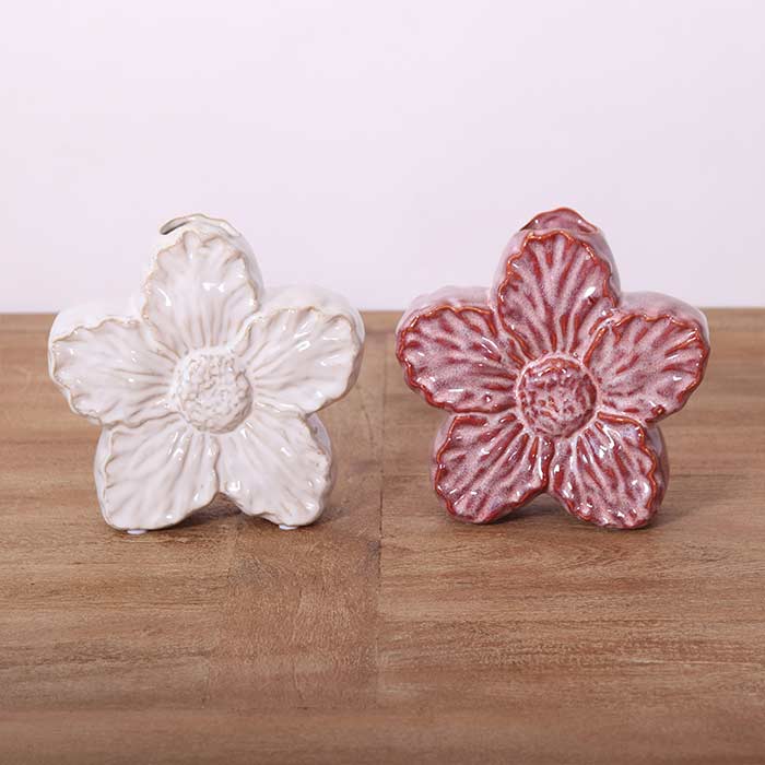Vasi Fiori White/Dark Pink - Set 2