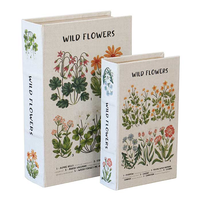 Scatole Libro Wild Flowers - Set 2