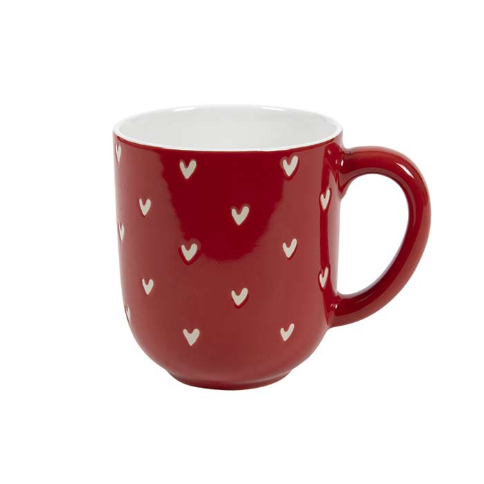 Mug White Hearts