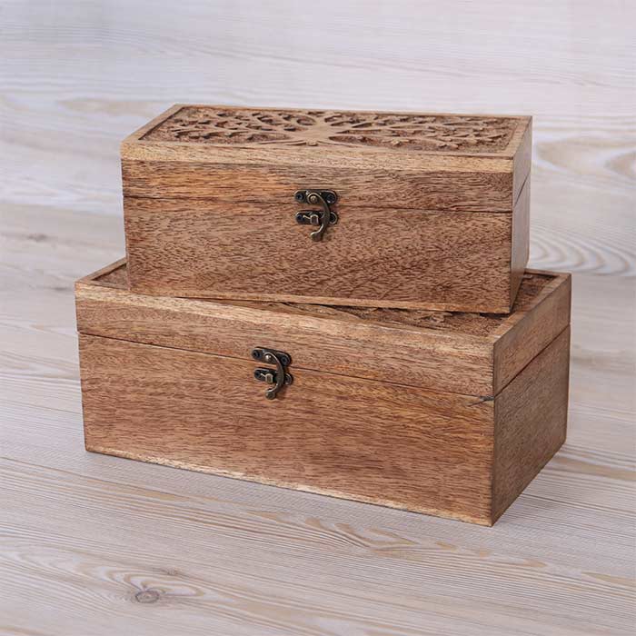 Scatole Legno Tree of Life - Set 2