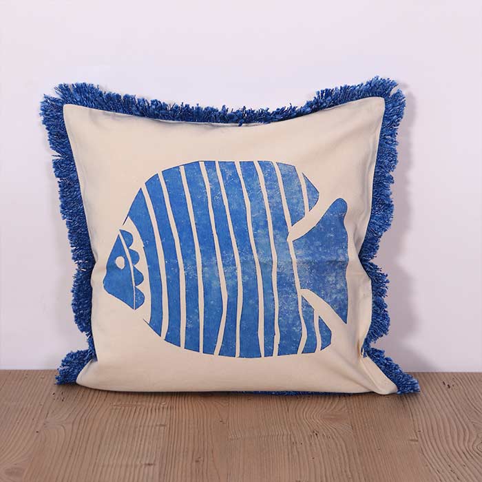Cuscino Blue Fish - S