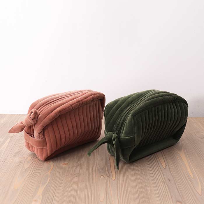 Vanity Pochette Couture Green/Rose - 2 Col Ass