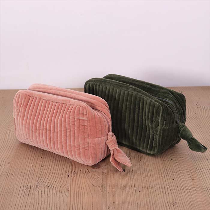 Vanity Pochette Couture Green/Rose - 2 Col Ass