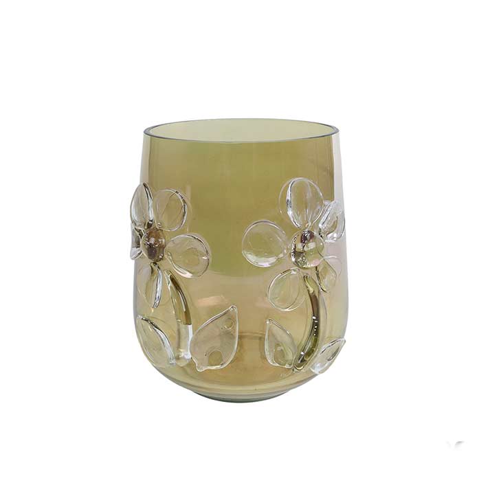 Portacandela Green Flower