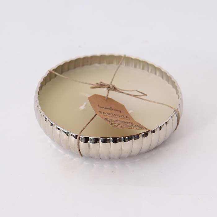 Contenitore Dreamy Silver con Cera Vaniglia - S