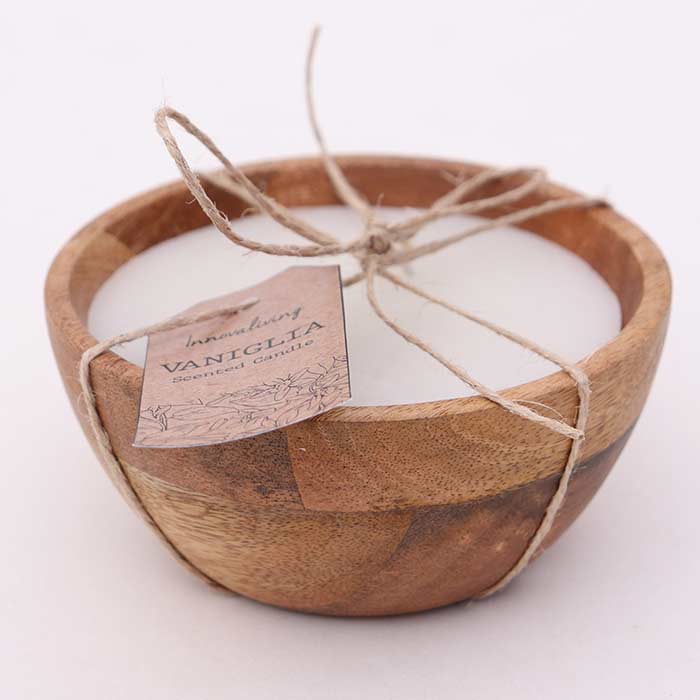 Contenitore Farm Round con Cera Vaniglia - S