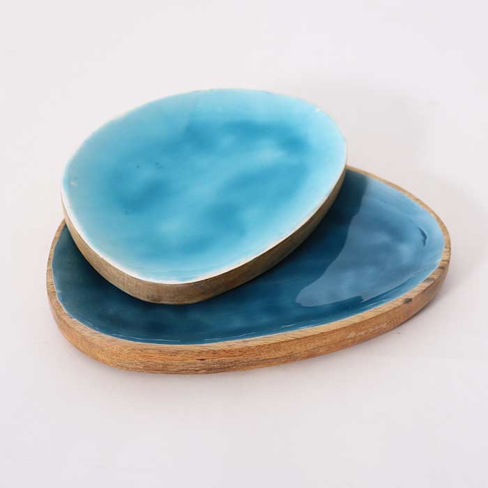 Piatti Irregolari Blue Shade - Set 2