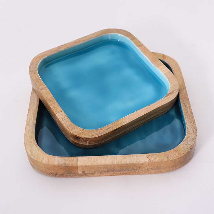 Piatti Quadrati Blue Shade - Set 2