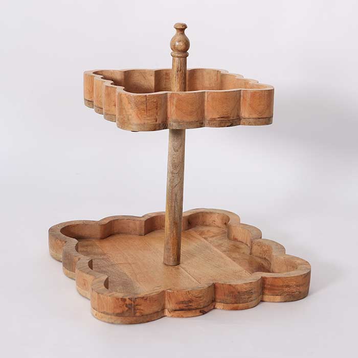 Alzata 2 Piani Biscuit Design Square