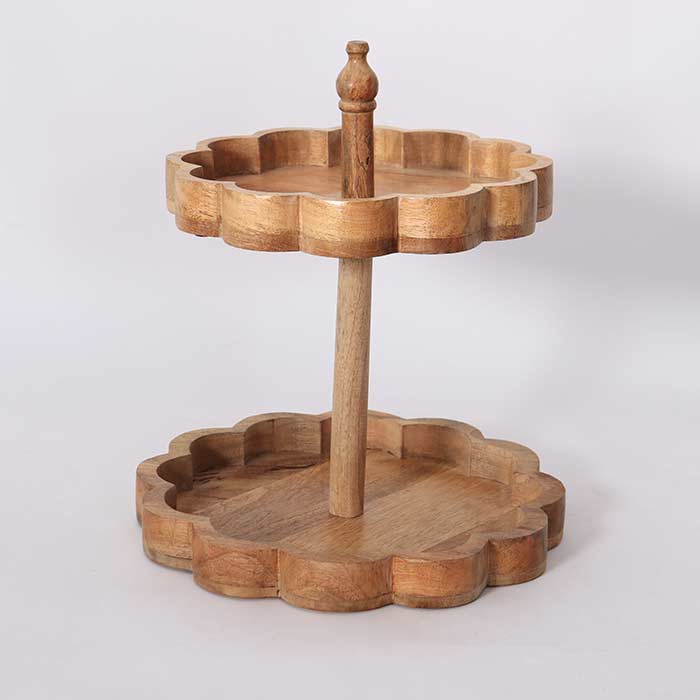 Alzata 2 Piani Biscuit Design Round