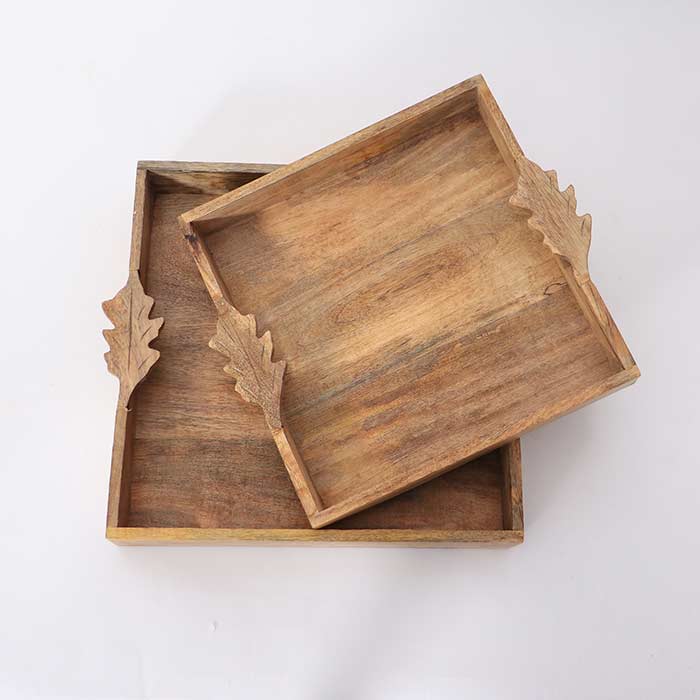 Vassoi Quadrati Oak Leaf - Set 2