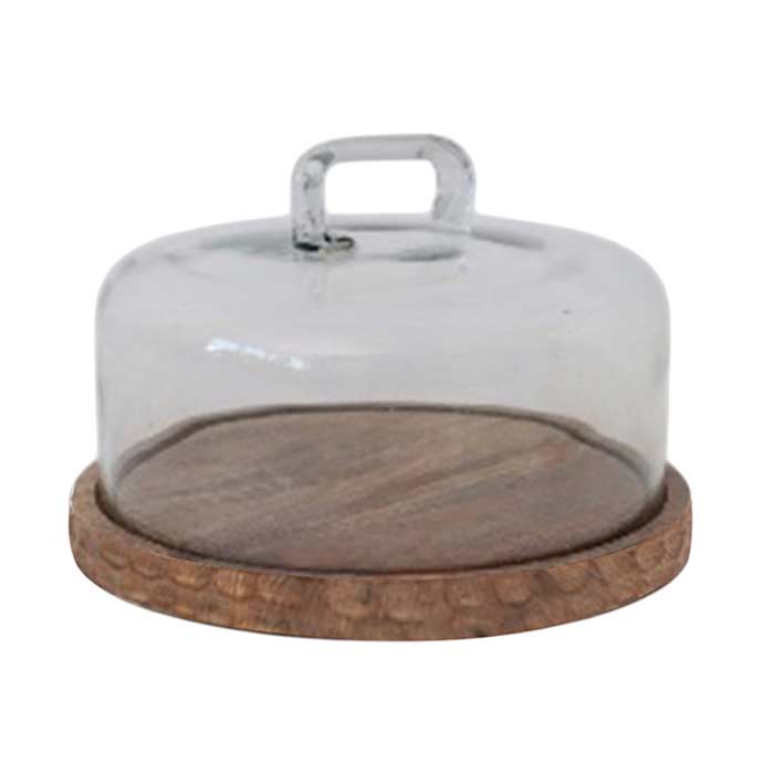 Piatto Deco con Cloche Vetro - L