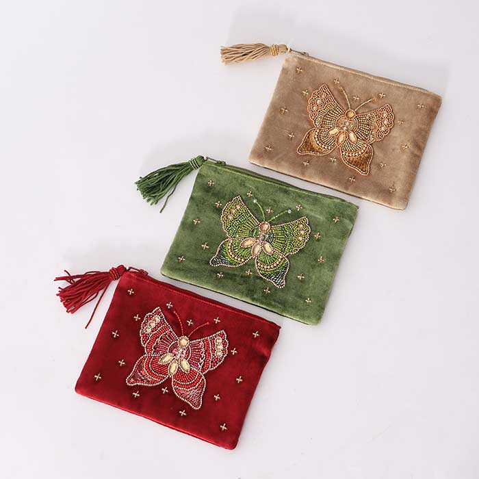 Pochette Butterfly - L - 3 Col Ass