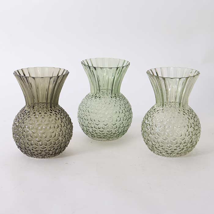 Vaso Little Flowers Green Tone - 3 Col Ass