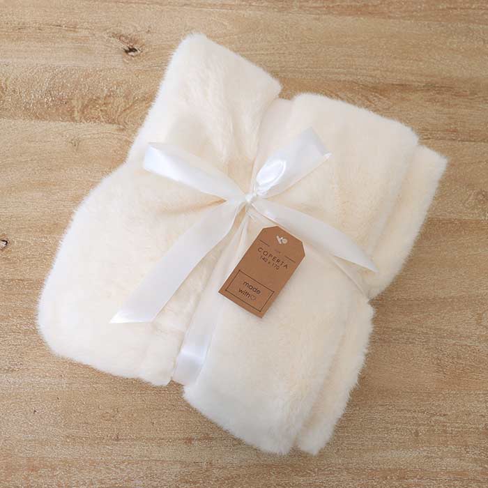 Coperta Furry White
