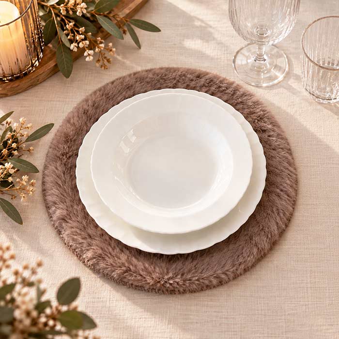 Sottopiatto Furry Brown