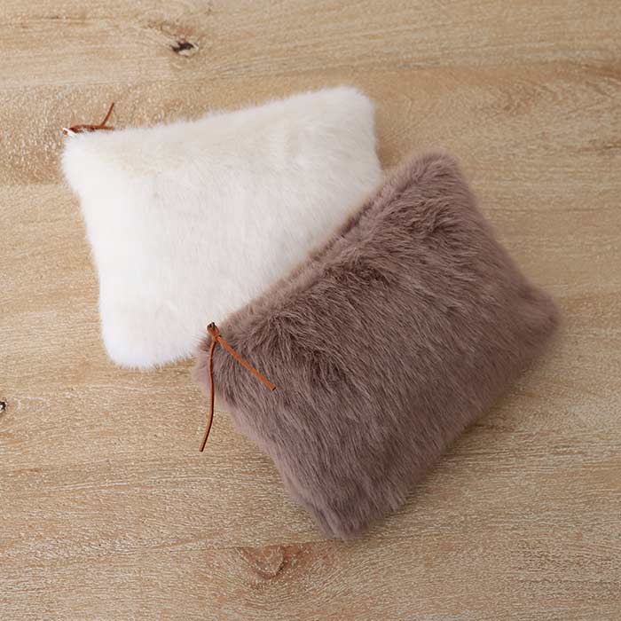 Pochette Furry Brown/White - S - 2 Col Ass