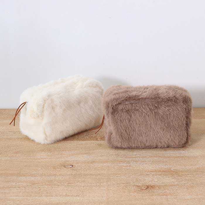 Vanity Pochette Furry Brown/White - S - 2 Col Ass