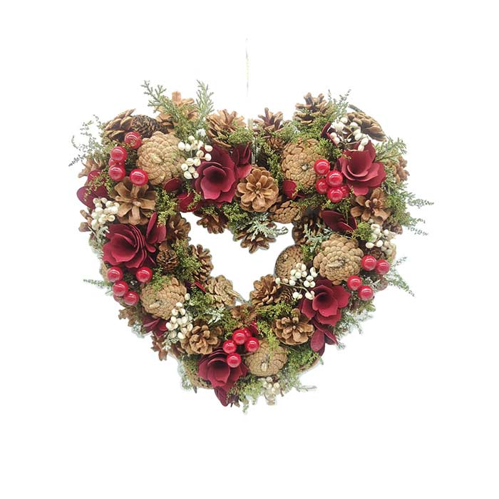Ghirlanda Cuore Berry - Diam 35