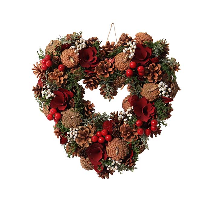 Ghirlanda Cuore Berry - Diam 35
