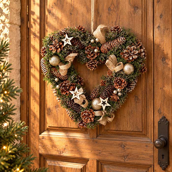 Ghirlanda Cuore Natural & Gold - Diam 33