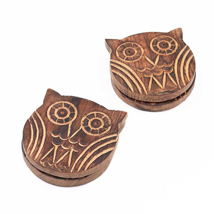 Sottobicchieri Gufo - Set 4