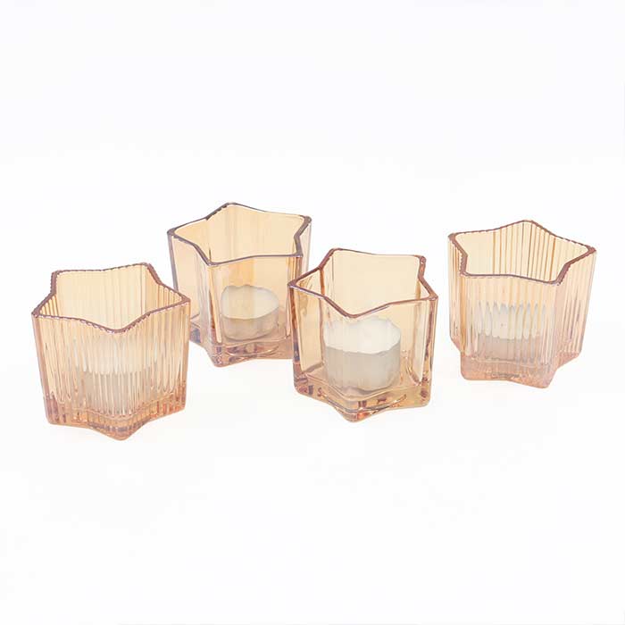 Portacandela Vetro Stella - 2 Mod Ass