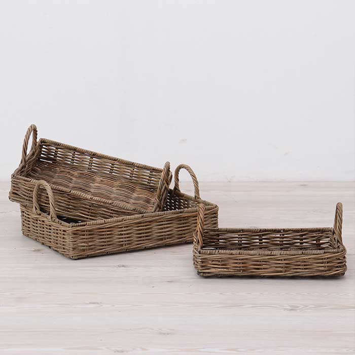 Vassoi Rattan Ivy - Set 3