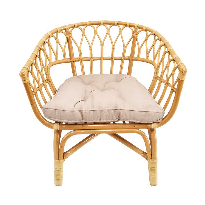 Poltrona Rattan Ivy con Cuscino