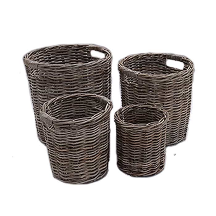 Cesti Tondi Rattan Club - Set 4