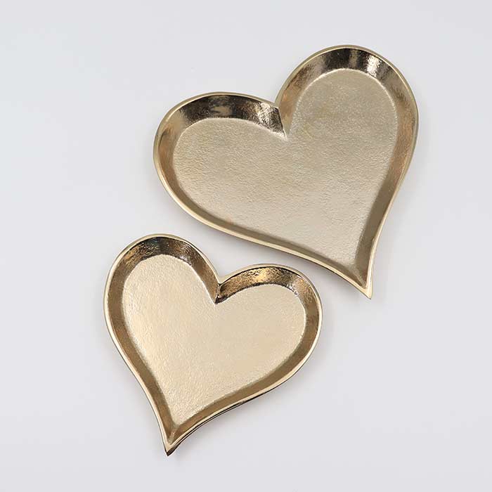 Vassoi Gold Heart - Set 2