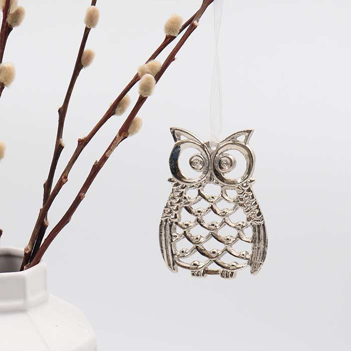 Decorazione Gufo Silver