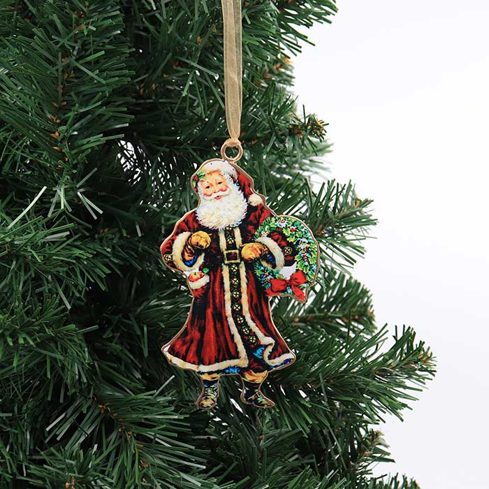 Decorazione Traditional Santa Ghirlanda - S