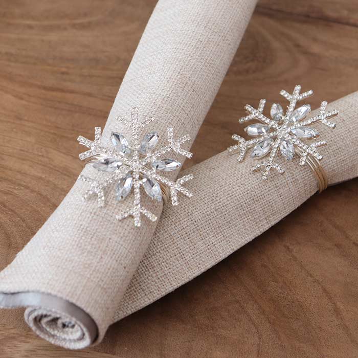 Legatovaglioli Crystal Snowflake Silver - Set 4