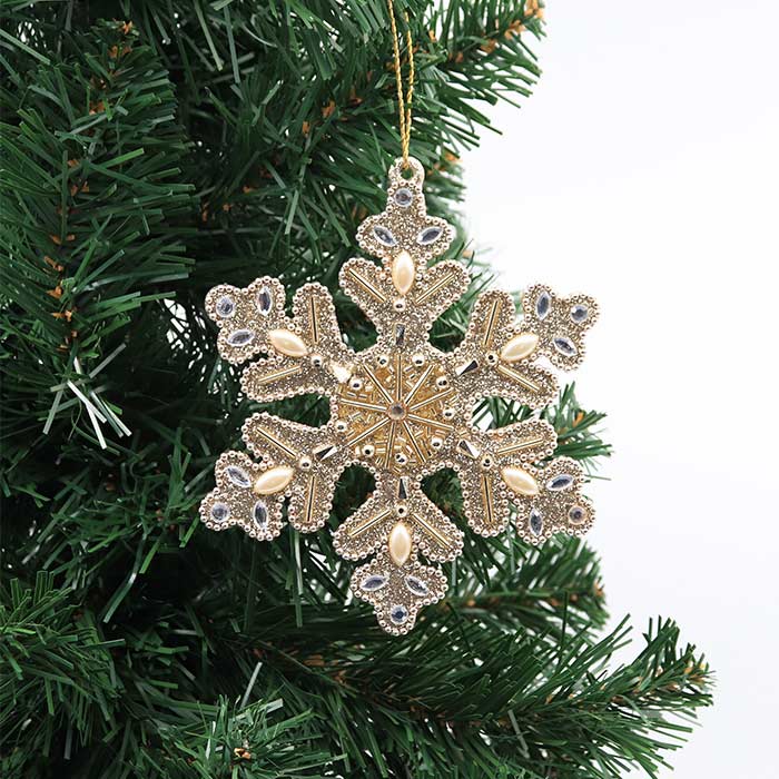 Decorazione Snowflake Ricami Gold