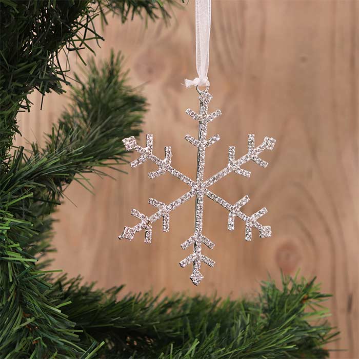 Decorazione Crystal Snowflake Silver - S