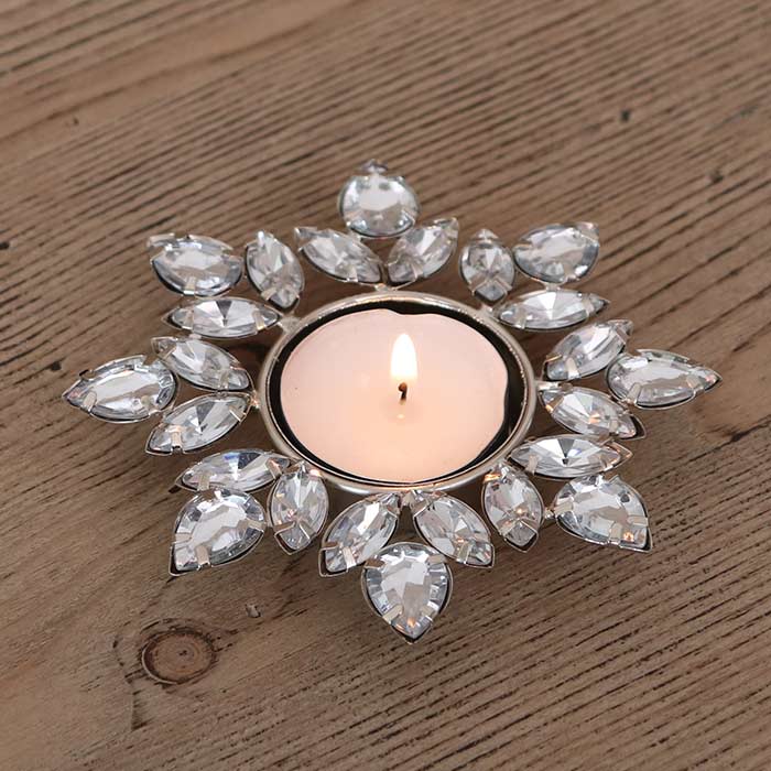 Porta T-Light Bloom Crystal